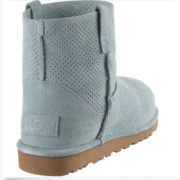UGG Classic AVR Aloe Unlined Suede Mini Perf Boots - Picture 2 of 8